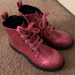 Toddler pink sparkly boots